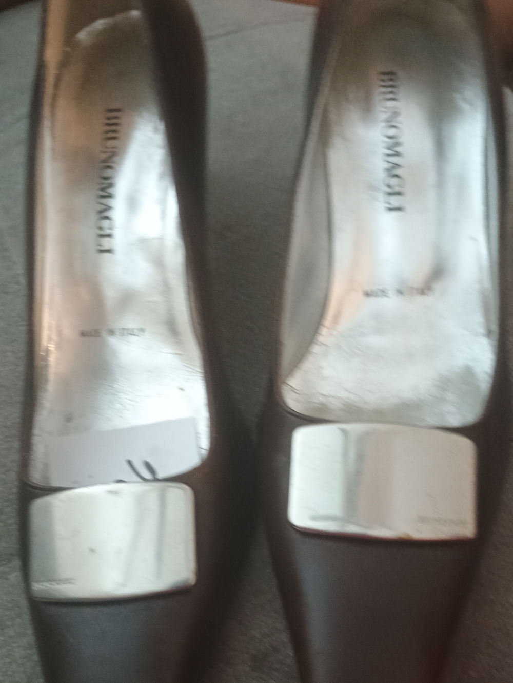 Bruno Magli Dark Brown Pumps with Silver Buckle (276) 39 8.5
